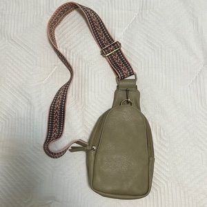 Anthropologie crossbody bag, khaki